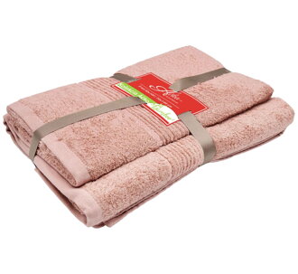 Bambusový set uteráka a osušky ružová | acko.sk