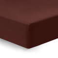 Napínacia plachta Jersey Super Stretch čokoládovej farby na matrace až do výšky 30 cm. 