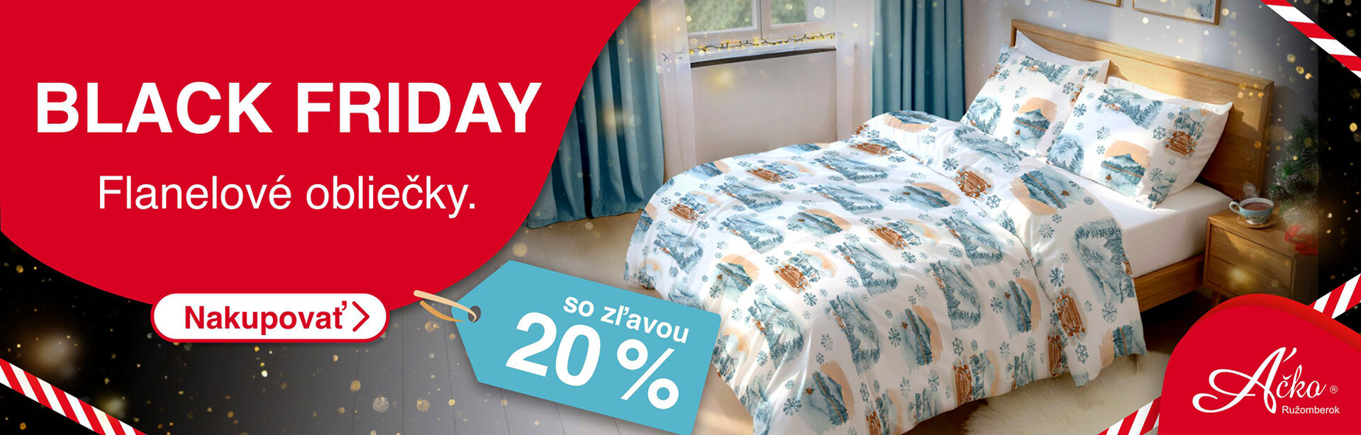 BLACK FRIDAY je tu - flanelové obliečky so zľavou až 20% | acko.sk