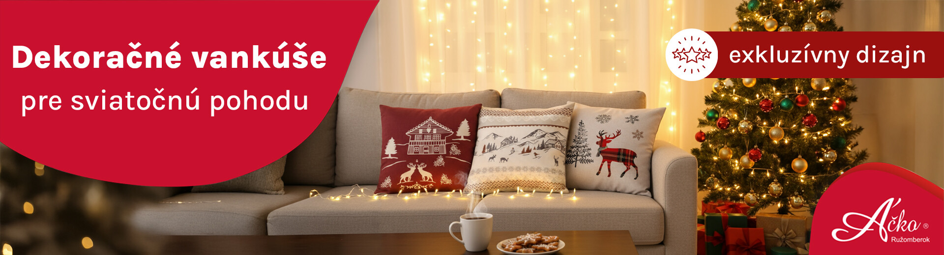 Vianočné dekoračné vankúšiky | acko.sk