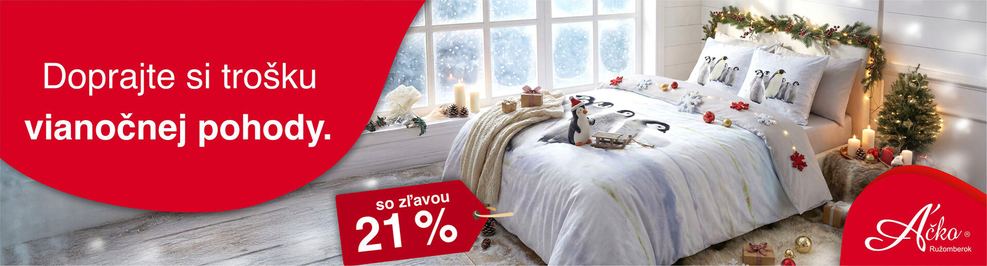 Nádherné bavlnené obliečky v zimnom motíve | acko.sk