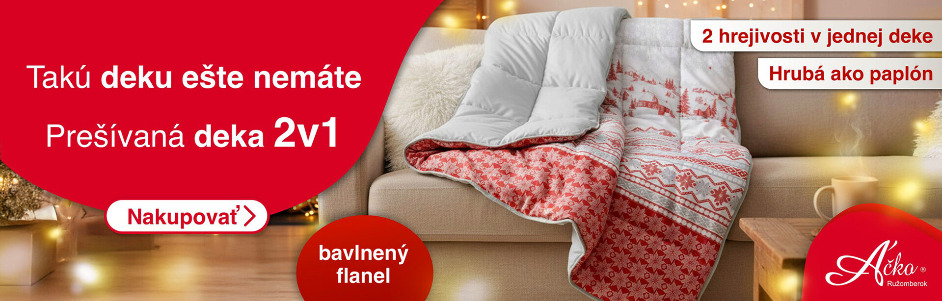 Hrejivé flanelové deky 2v1 - super hrejivý deka s hrejivejšou a chladnejšoiu stranou.| acko.sk