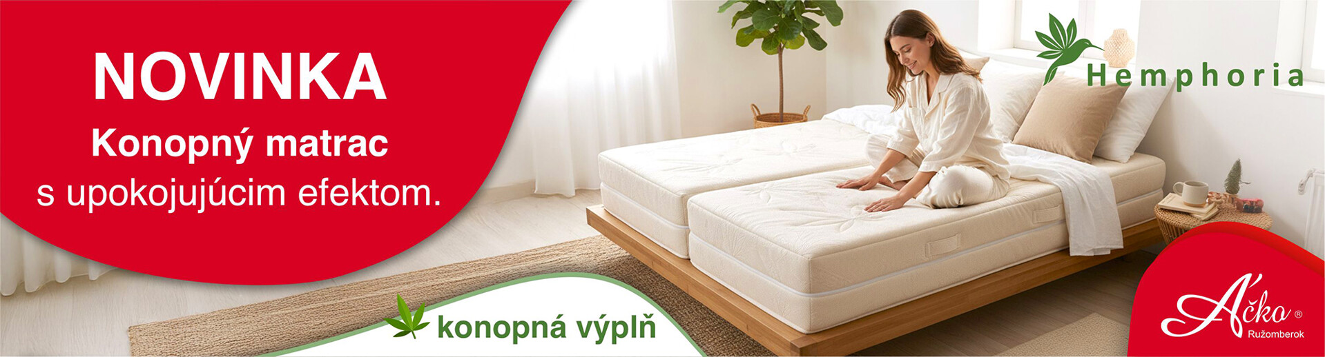 Konopný matrac Hemphoria s upokojújúcim efektom | Áčko.sk