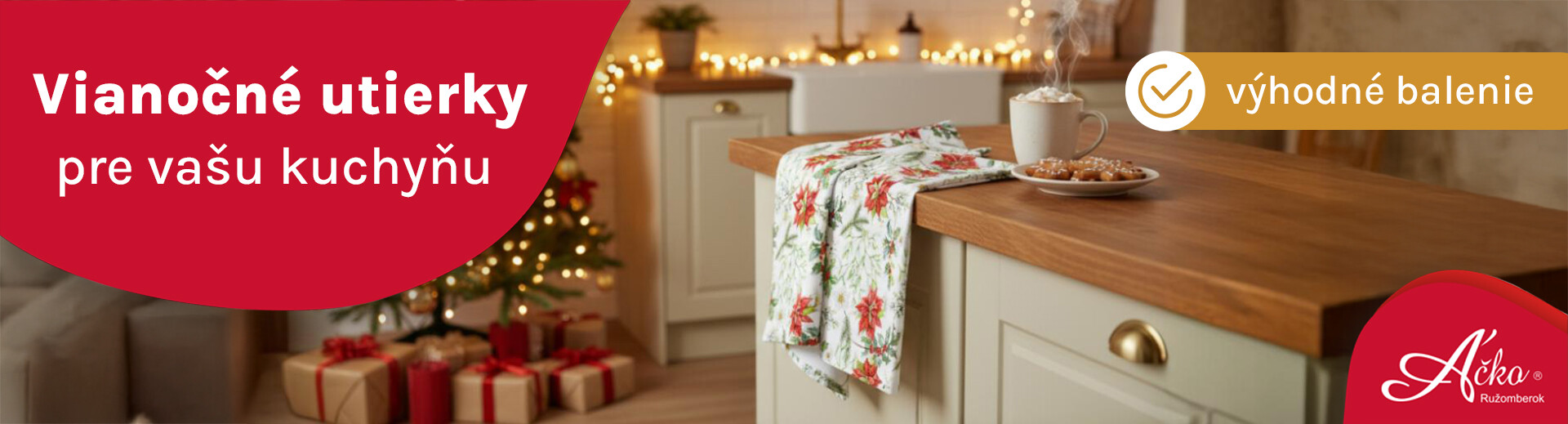 Kvalitné 2 sety vianočných utierok | acko.sk
