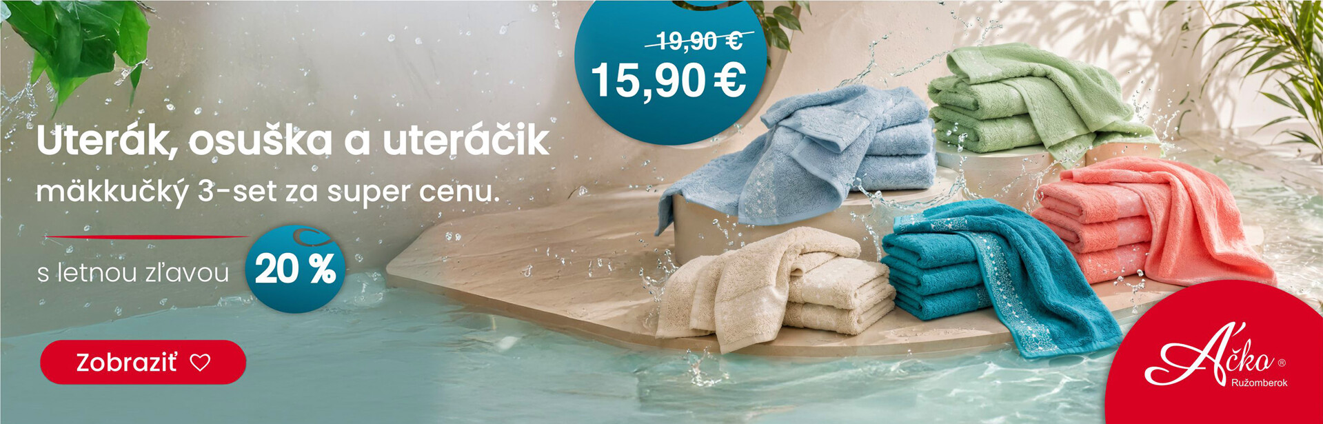 3 sety uterákov a osušky v krásnych sviežich farbách teraz so zľavou 20% | acko.sk