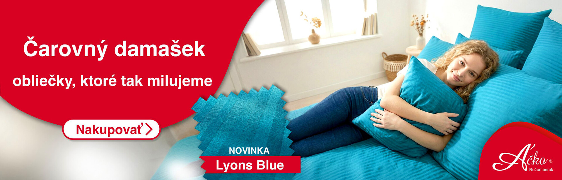 Kvalitné damaškové obliečky v nádhernej modrej farbe | acko.sk
