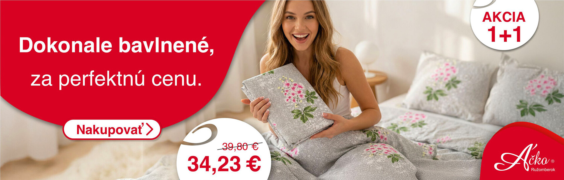 Bavlnené obliečky Domestik - teraz v akcii 1+1 | acko.sk