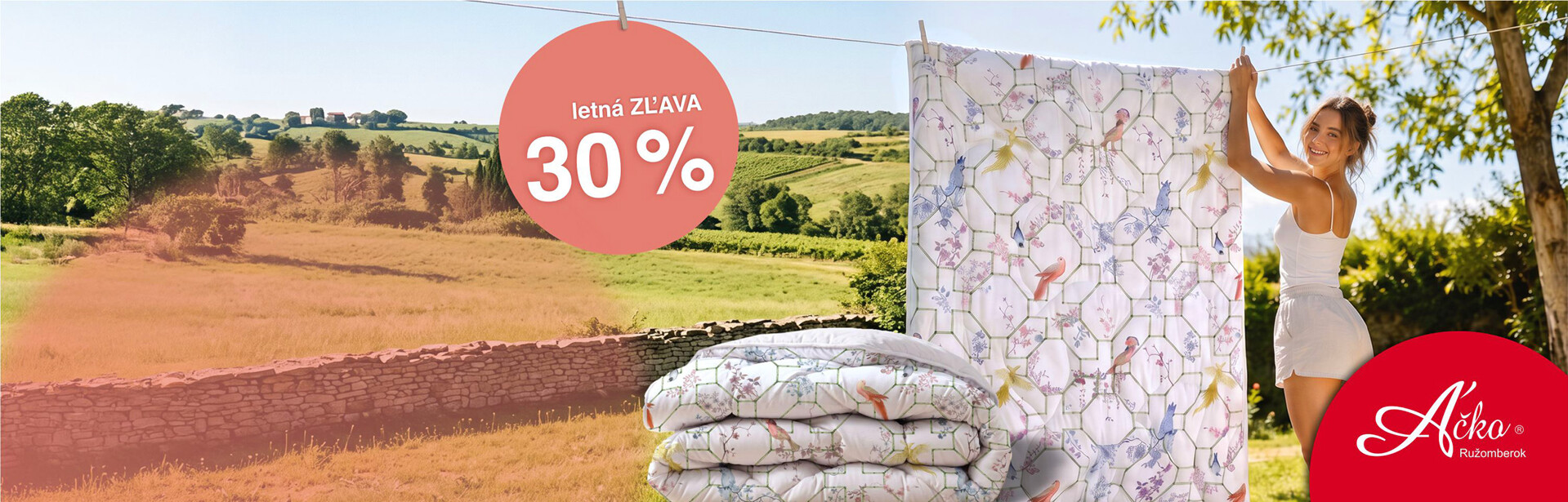 Letné paplóny so zľavou 30% - aby vás netrápili horúce noci| acko.sk