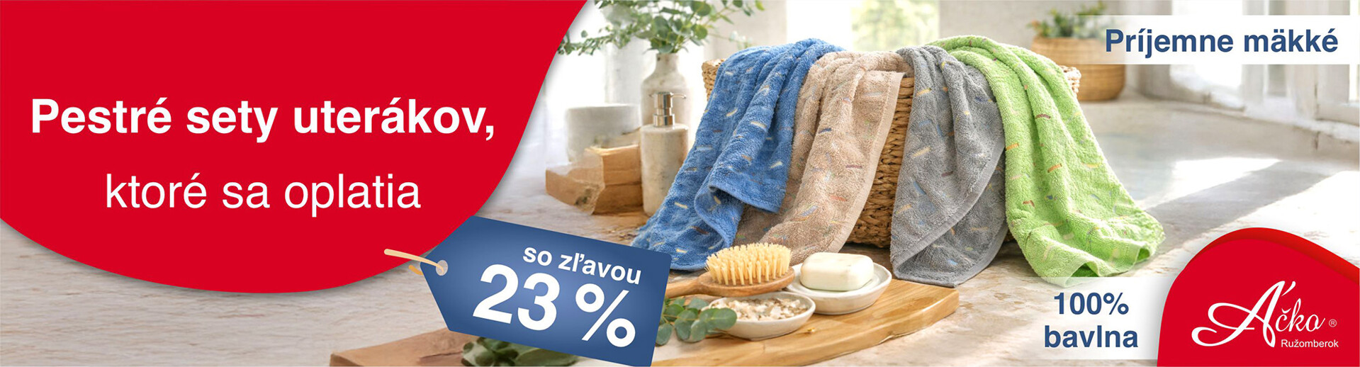 Darček na úrovni | Darujte svojim blízkym set uterákov a osušky zo 100% bavlny v krásnom darčekovom balení. | acko.sk