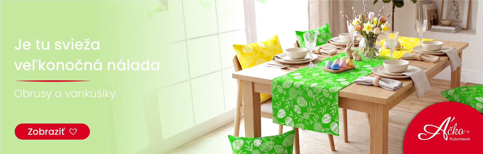 Veľkonočné obrusy a vankúšiky, ktoré vyšperkujú vašu jar na iný level | acko.sk