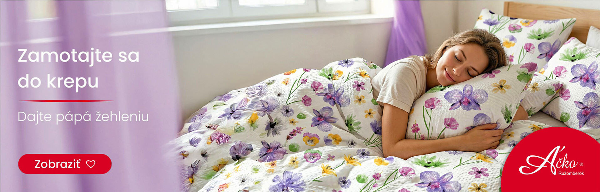 Tie najkrajšie jarné obliečky sú naše slovenské. Užite si spánok bez žehlenia s mäkučkým krepom. | acko.sk