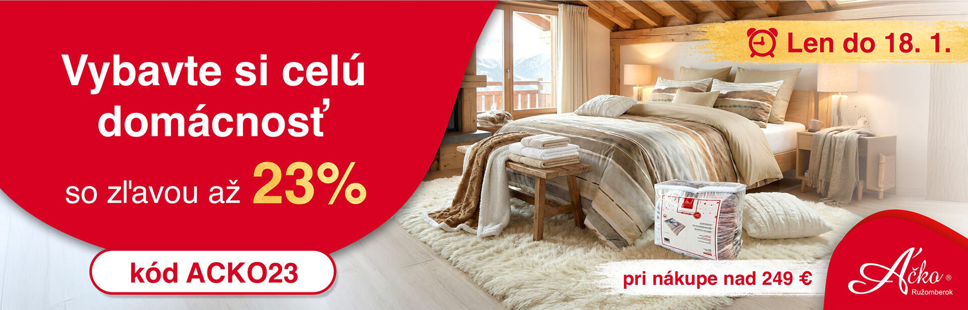 Špeciálna zľava -23% na všetko - vybavte si celú domácnosť za zlomok ceny | acko.sk