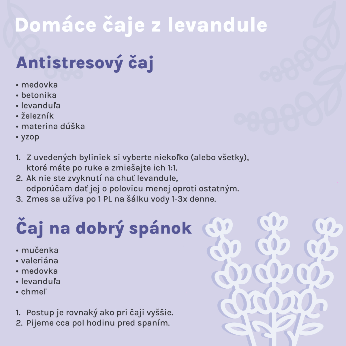 Levandula čaje | acko.sk