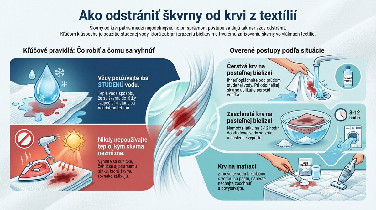 Ako odstrániť krv z matraca, plachty a obliečok | acko.sk