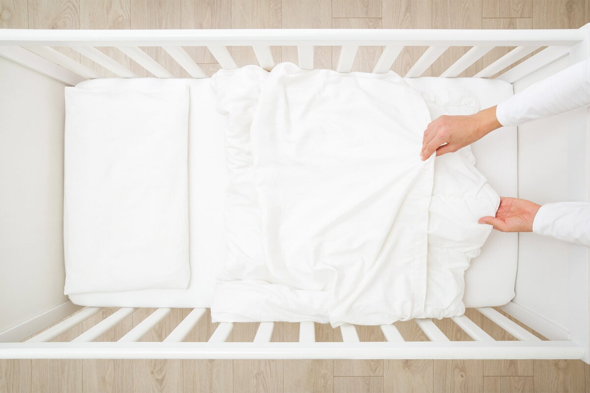 Detské obliečky a rozmery paplónikov Detská postieľka s mäkkými obliečkami | acko.sk