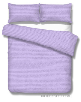 Bavlnené krepové obliečky MAKARSKA Lilac v jednofarebnom fialovom prevedení.