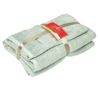 Bambusový set uteráka a osušky zelená | acko.sk