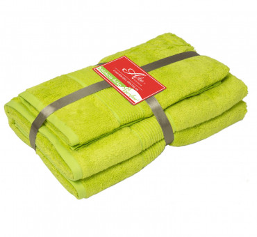 Bambusová osuška + uterák Apple Green | Áčko.sk
