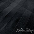 Damaškové obliečky PREMIUM ATLAS STRIPE v čiernej farbe s jemným prúžkom