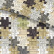 Posteľné obliečky s potlačou puzzle v olivovo-zelenej farbe zo 100% bavlny.
