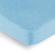 Elastická froté plachta zo zmesi bavlnených a polyesterových priadzí s dlhou životnosťou v obľúbenej belasej farbe, vhodná aj na vysoký matrac.