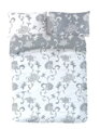 Saténové obliečky Bojnice Grey s potklačou krásnych ornamentov v elegantnej biele-sivej farbe.