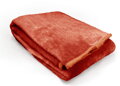 Hrejivá deka z jemných počesaných priadzí v tehlovej farbe z 