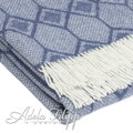 Vlnená deka MERINO z ovčej vlny modrej farby. 