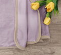 Ľahučká mikro plyšová deka v príjemnej svetlo fialovej farbe s jednostranný plyšom.