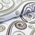 Hrejivé flanelové obliečky s ornamentami v hnedých farbách zo 100% bavlny. 