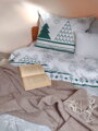 Hrejivé flanelové obliečky s vianočným vzorom zo 100% počesanej bavlny FINLAND GREY