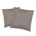 Kvalitné saténové obliečky na vankúšiky zo 100% bavlny elegantnej svetlo hnedej farby v praktickom rozmere 40x40 cm.