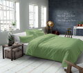 Jednofarebné saténové obliečky svetlo zelenej farby tkané z kvalitnej jemnej 100% bavlny.