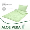 Vankúš ALOE VERA GREEN z našej dielne vyrobený s dvojitým obalom pre vysoký komfort pri spánku, vďaka výťažkom z Aloe Vera priaznivo pôsobí na imunitu a obranyschopnosť organizmu. 