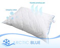 Chladiaci vankúš ARCTIC COOL s obalom zo 100% bavlny s vrstvou chladivých kapsúl. Vonkajšia výplň vankúša z bambusových vlákien podporuje dokonalú priedušnosť a odvod vlhkosti. Možnosť regulácie výšky vankúša, vďaka dvojitému vaku so zipsom.