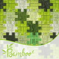 Ľahký letný paplón Áčko Bamboo Kremnica s netradičným puzzle vzorom v sýto zelenej farbe