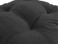 Mäkký podsedák Soft Black z 100% bavlny s jemnou štruktúrou. Pohodlné sedenie doma aj na terase. Praktické uchytenie, nadčasové farby. Vyrobené na Slovensku. Podsedák čiernej farby.
