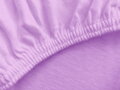 Elastická Jersey plachta zo 100% bavlny vhodná aj na vyššie matrace v pastelovej fialovej farbe citlivá k pokožke.