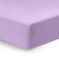 Elastická Jersey plachta zo 100% bavlny vhodná aj na vyššie matrace v pastelovej fialovej farbe citlivá k pokožke.