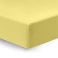 Hladká, elastická napínacia plachta Jersey vanilkovej farby zo 100% bavlny s gumičkou po celom okraji pre jednoduché upínanie na matrac. 