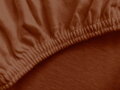 Napínacia plachta Jersey Super Stretch čokoládovej farby na matrace až do výšky 30 cm. 