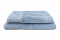 Objavte prémiový set uterákov LUNA z česanej bavlny s vysokou gramážou 600g/m². Jemný vzor, elegantná bordúra a dokonalá savosť. Osuška + uterák v pastelovo modrej farbe.