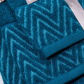 Darčekový set uterákov a osušky v elegantnom žakárovom prevedení tmavo modrej farby.