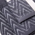 Darčekový trojset uterákov a osušky v elegantnom žakárovom prevedení tmavo šedej farby. 