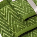 Darčekový 3-set uterákov a osušky v elegantnom žakárovom prevedení tmavo zelenej farby.