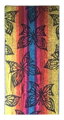 Farebná retro osuška s motívom farebných motýlov na pláž, či každodenné používanie.