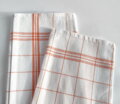 Kvalitná bavlnená utierka ANITA Orange v bielo-oranžovom károvanom prevedení zo 100% bavlny.