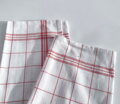 Kvalitná bavlnená utierka ANITA Red v bielo-červenom károvanom prevedení zo 100% bavlny.