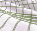 Kvalitná bavlnená utierka MONACO Green v bielo-zelenom károvanom prevedení. 