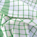 Kvalitná bavlnená utierka RONNIE v bielo-zelenom károvanom prevedení.